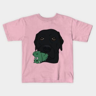 Black Lab with Toy Kids T-Shirt